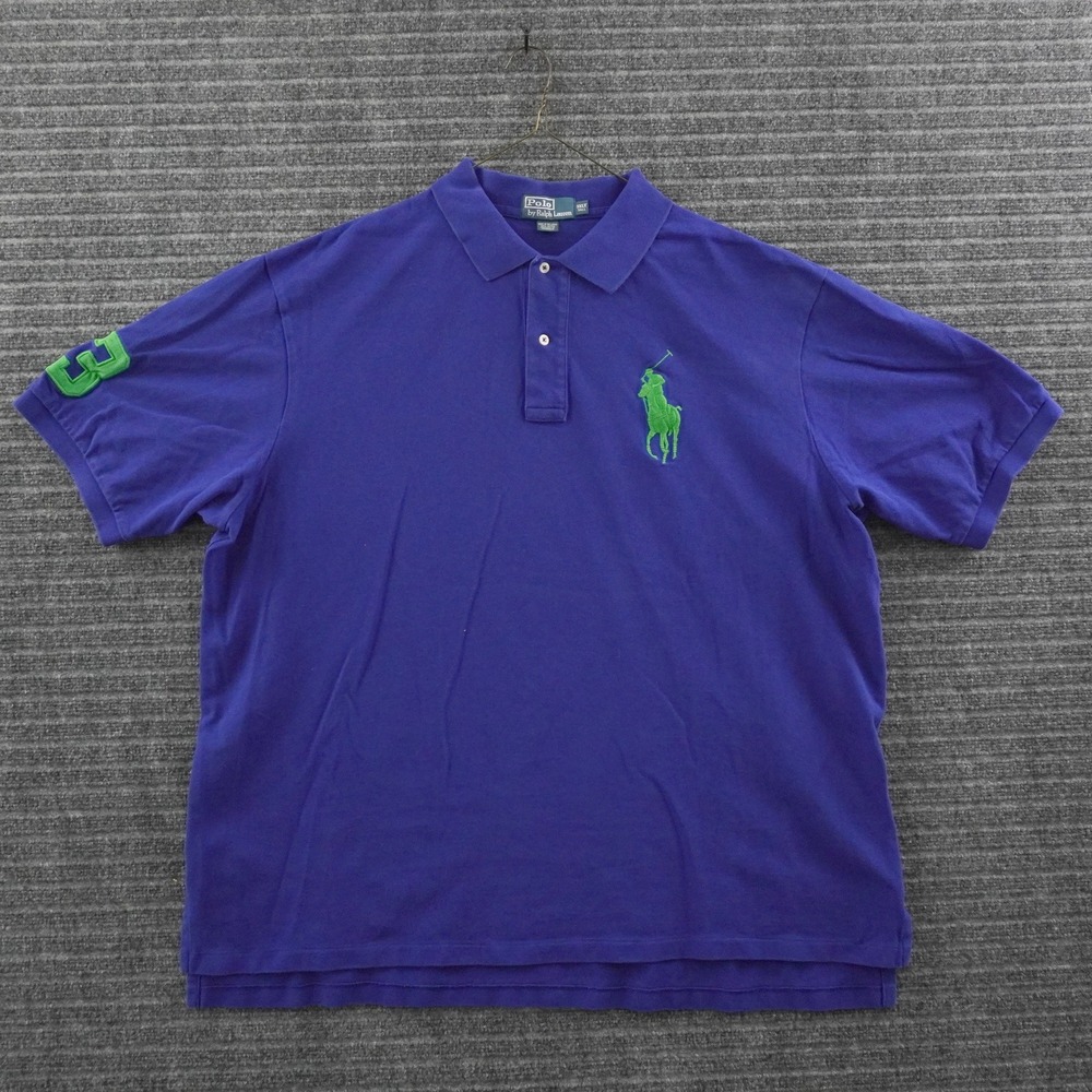 Polo Ralph Lauren Polo Shirt Mens 3XLT Purple Big Pony Short Sleeve